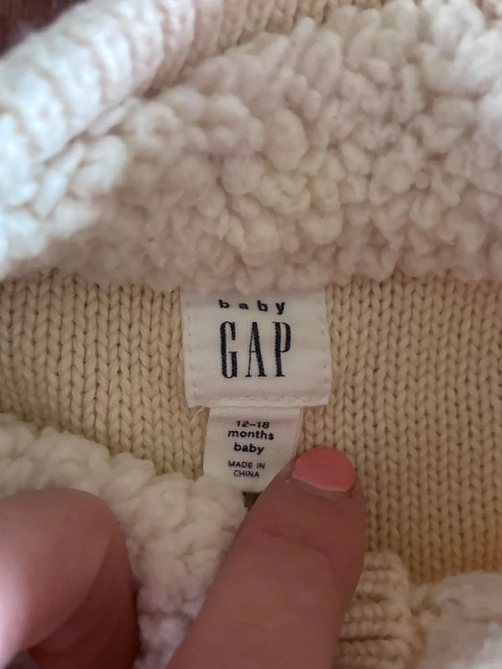 Gap Baby Cable Knit Cotton Sweater Romper Ivory Cream 12-18 Months
